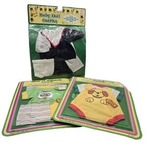 80s Toy Time Baby Doll Fashion Outfit 16-18 " Dolls New/Old Stock Sets
